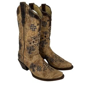 Corral Brown and Black Western Boots